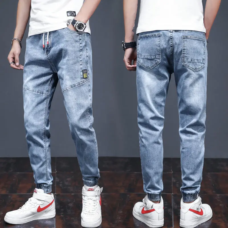 Summer new denim pants men's slim fashion brand Harun corset pants Korean fashion casual
Summer new denim pants men's slim fashion brand Harun corset pants Korean fashion casual