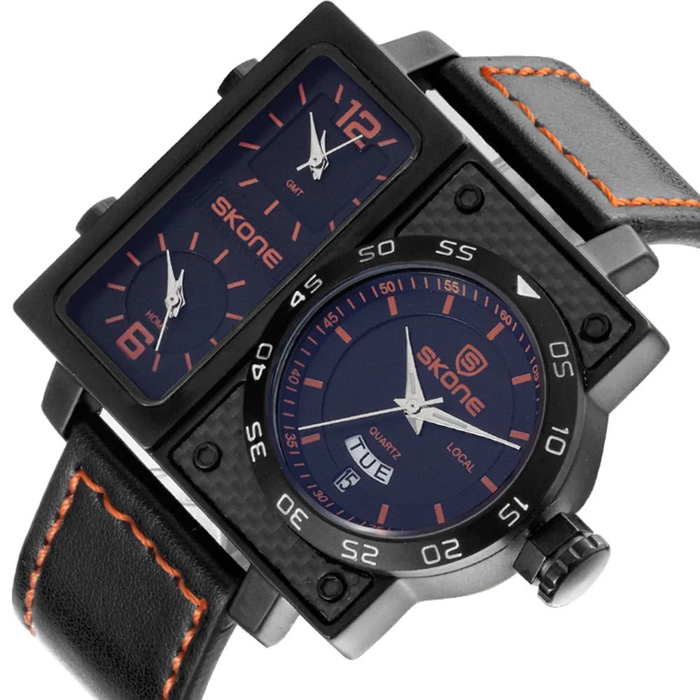 Time and space personality large dial multi-time zone foreign trade models watch men's belt waterproof quartz watch
Time and space personality large dial multi-time zone foreign trade models watch men's belt waterproof quartz watch