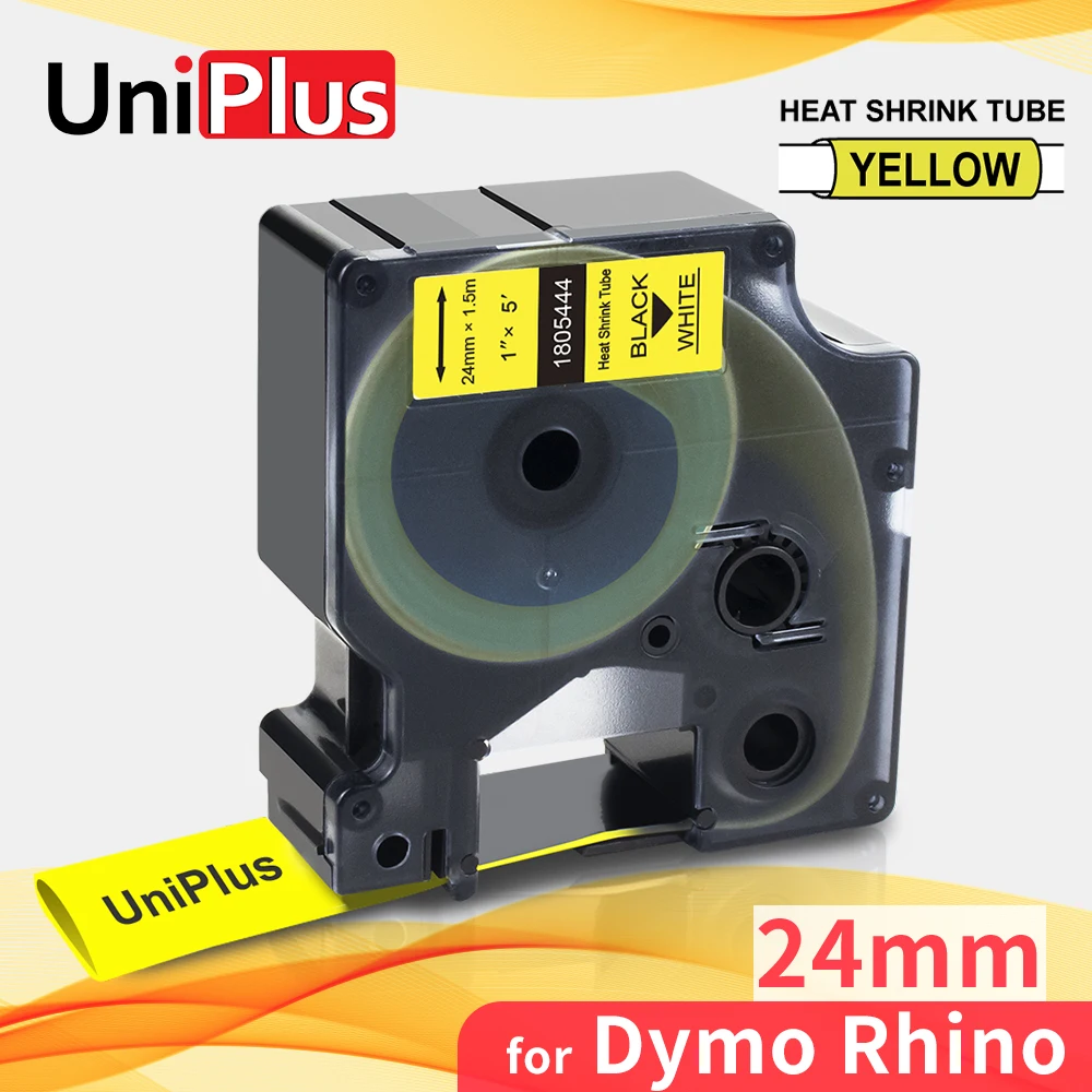 UniPlus 1805444 Heat Shrink Tube Label Tapes 24mm Replace Dymo Label Maker Rhino 6000 Black on Yellow Ribbon Industrial Tape
UniPlus 1805444 Heat Shrink Tube Label Tapes 24mm Replace Dymo Label Maker Rhino 6000 Black on Yellow Ribbon Industrial Tape