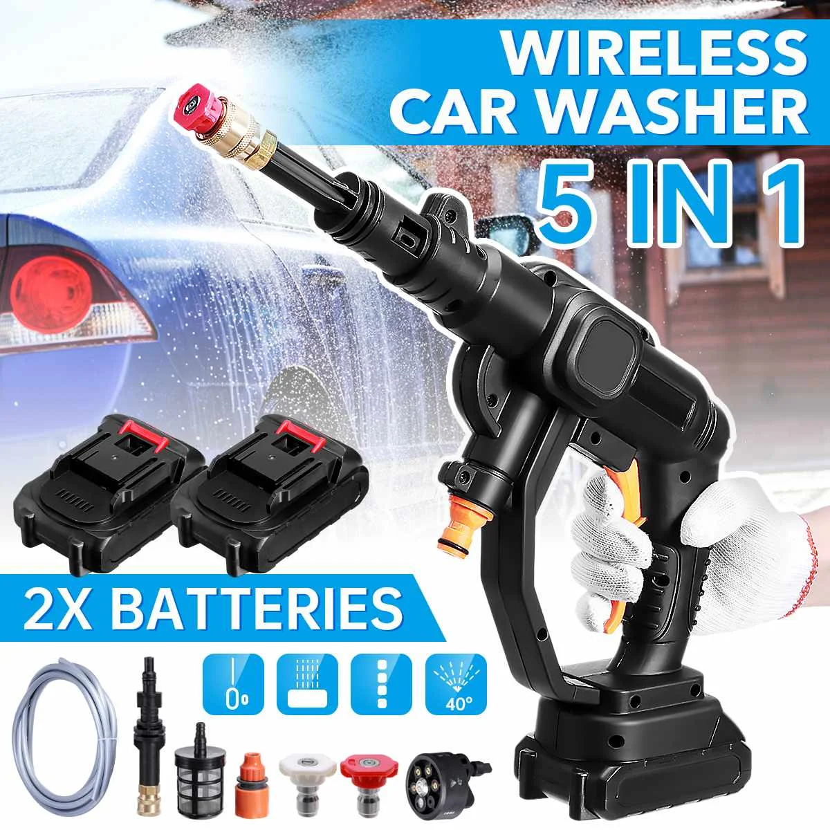 21V Car Wash car accessories High pressure washer Water gun car cleaning Car tools electric water gun for Makita Battery
21V Car Wash car accessories High pressure washer Water gun car cleaning Car tools electric water gun for Makita Battery