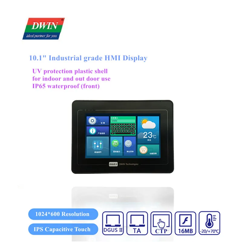 Промышленный интеллектуальный сенсорный ЖК-экран DWIN 10,1 дюйма, модуль дисплея 1024x600 TFT RS232/RS485/Can Bus DMG10600T101
Промышленный интеллектуальный сенсорный ЖК-экран DWIN 10,1 дюйма, модуль дисплея 1024x600 TFT RS232/RS485/Can Bus DMG10600T101