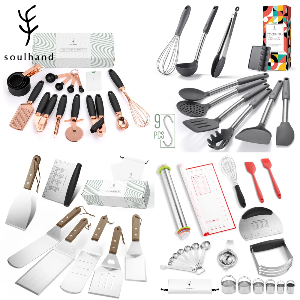 SOULHAND Kitchen Tools Set Cooking Utensil Bake Tool Cheese Knife Egg Beaters Non-stick Cookware Barbecue
SOULHAND Kitchen Tools Set Cooking Utensil Bake Tool Cheese Knife Egg Beaters Non-stick Cookware Barbecue