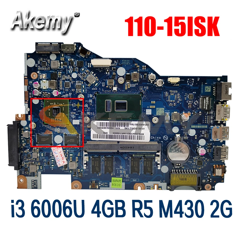 Для Lenovo 110-15ISK ноутбук материнская плата BIWP4 / P5 LA-D562P Процессор i3 6006U 4 Гб ОЗУ, графический процессор R5 M430 2G 100% тест для работы; Бесплатная достав...
Для Lenovo 110-15ISK ноутбук материнская плата BIWP4 / P5 LA-D562P Процессор i3 6006U 4 Гб ОЗУ, графический процессор R5 M430 2G 100% тест для работы; Бесплатная достав...