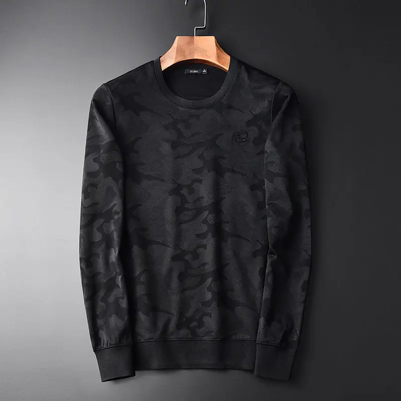 Knitted dark pattern camouflage round collar sweater for men's top in spring and Autumn
Knitted dark pattern camouflage round collar sweater for men's top in spring and Autumn