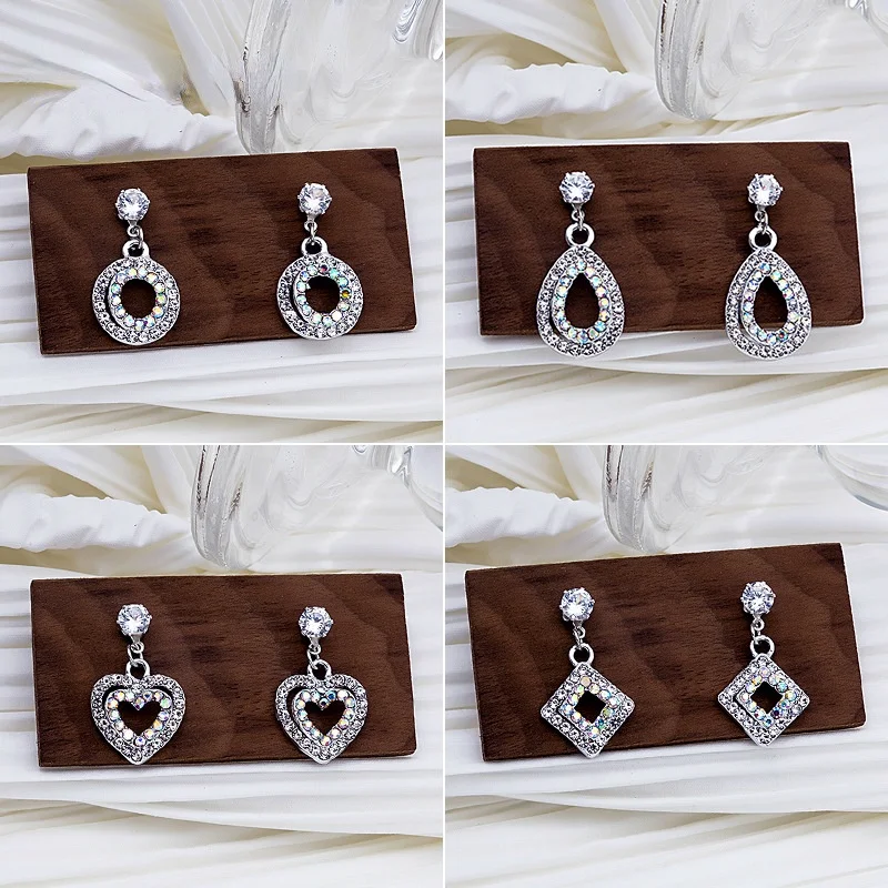 Korean Elegant Shiny Micro Pave Zircon Various Styles Shaped Stud Earrings for Women Girls Elegant Cute Brincos Party Gifts
Korean Elegant Shiny Micro Pave Zircon Various Styles Shaped Stud Earrings for Women Girls Elegant Cute Brincos Party Gifts