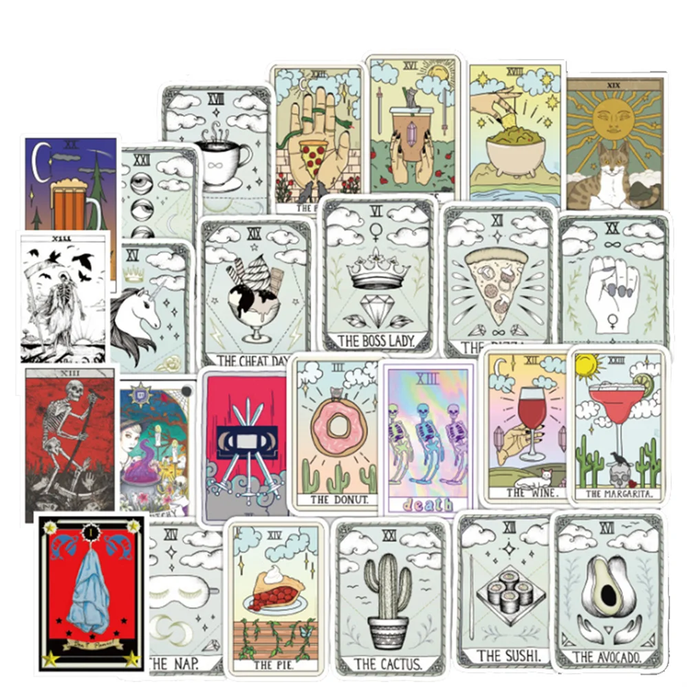 10/30/50PCS Tarot Card Divination Cartoon Graffiti Skateboard Mobile Phone Case Laptop Waterproof Decorative Sticker Wholesale
10/30/50PCS Tarot Card Divination Cartoon Graffiti Skateboard Mobile Phone Case Laptop Waterproof Decorative Sticker Wholesale