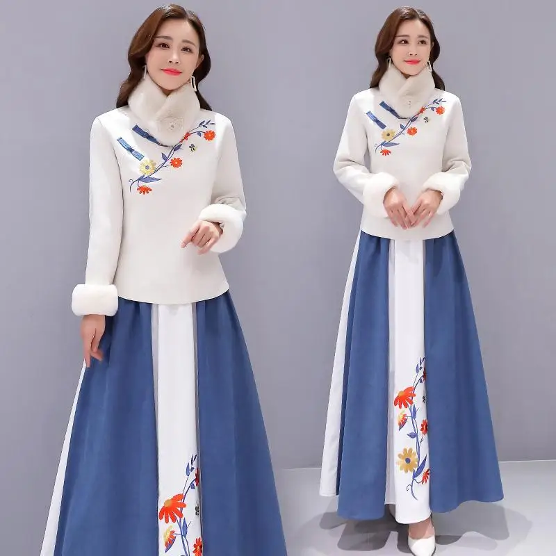 Chinese Style Two Piece Set Top And Skirt Floral 2 Piece Sets Womens Outfits Middle Aged Luxury Wholesale Clothing Matching Sets
Chinese Style Two Piece Set Top And Skirt Floral 2 Piece Sets Womens Outfits Middle Aged Luxury Wholesale Clothing Matching Sets