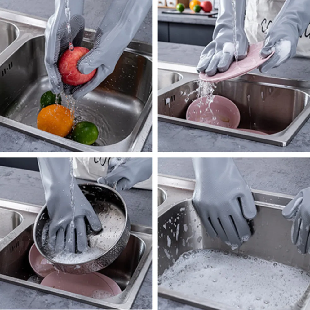 1pair Silicone Dishwashing Gloves Food Grade Kitchen Magic Scrubber Gloves Dusting Washing Dish Scrubber Cleaning Gloves
1pair Silicone Dishwashing Gloves Food Grade Kitchen Magic Scrubber Gloves Dusting Washing Dish Scrubber Cleaning Gloves