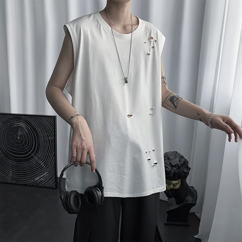 Hole Distressed Solid Thin Men Cool Fashion Tank Tops White Black Vest Summer T Shirts Gym Sports Football Basketball 2022 Teen
Hole Distressed Solid Thin Men Cool Fashion Tank Tops White Black Vest Summer T Shirts Gym Sports Football Basketball 2022 Teen