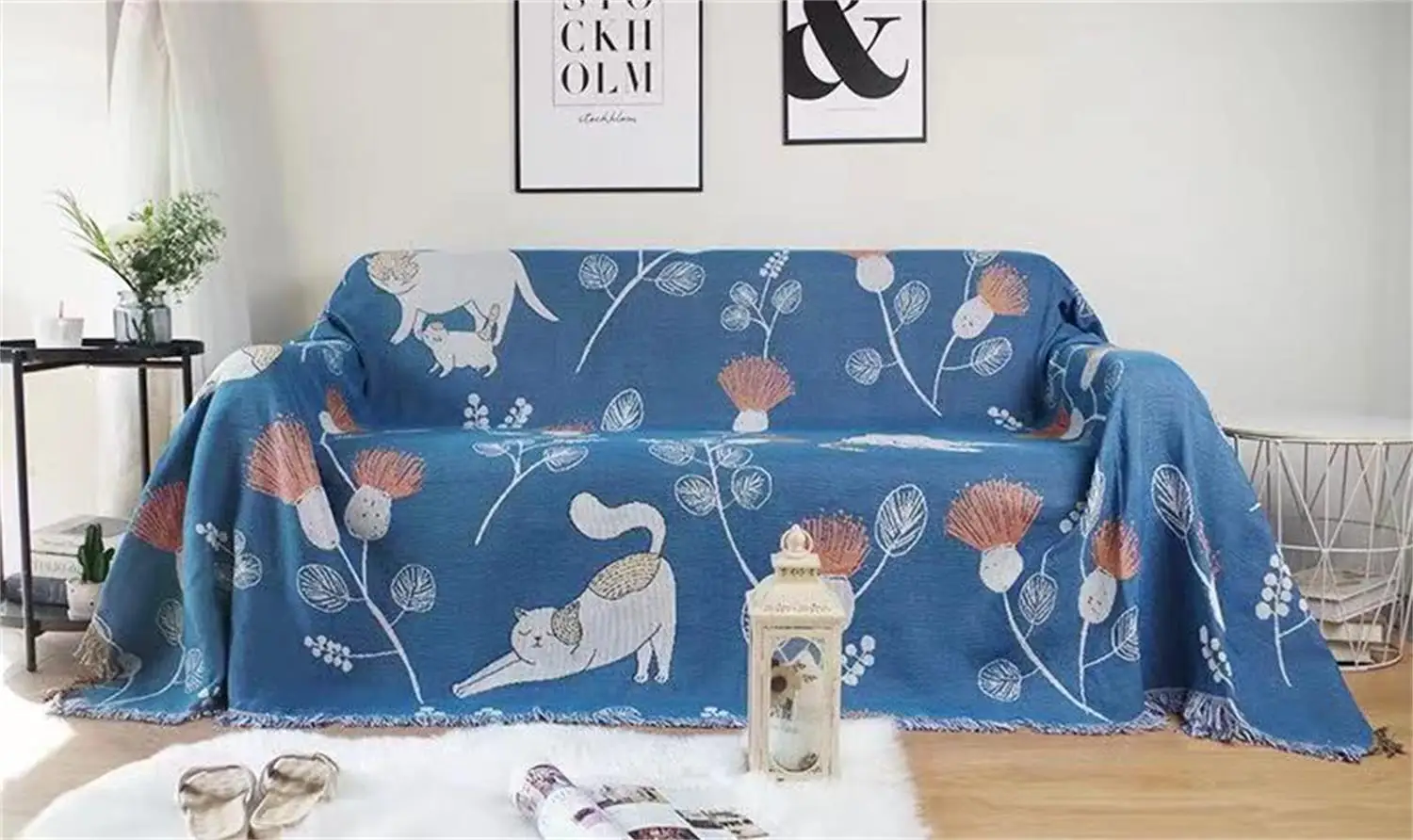 Hippy cat knitted tassel blue sofa cover double-sided blanket bed cover tablecloth carpet hippie camping blanket beach blanket
Hippy cat knitted tassel blue sofa cover double-sided blanket bed cover tablecloth carpet hippie camping blanket beach blanket