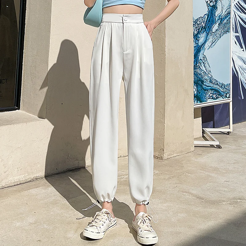 Banded Working Pants Women's 2021 Loose Straight Tappered Pants High Waist Drooping Suit Pants for Women
Banded Working Pants Women's 2021 Loose Straight Tappered Pants High Waist Drooping Suit Pants for Women