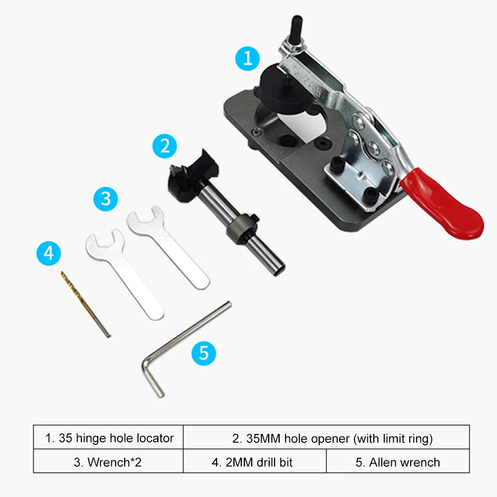 Hole Opener Guide 35mm Hinge Boring Jig Kit Door Cabinet Template Locator Hole Puncher Drilling Guide Woodworking
Hole Opener Guide 35mm Hinge Boring Jig Kit Door Cabinet Template Locator Hole Puncher Drilling Guide Woodworking