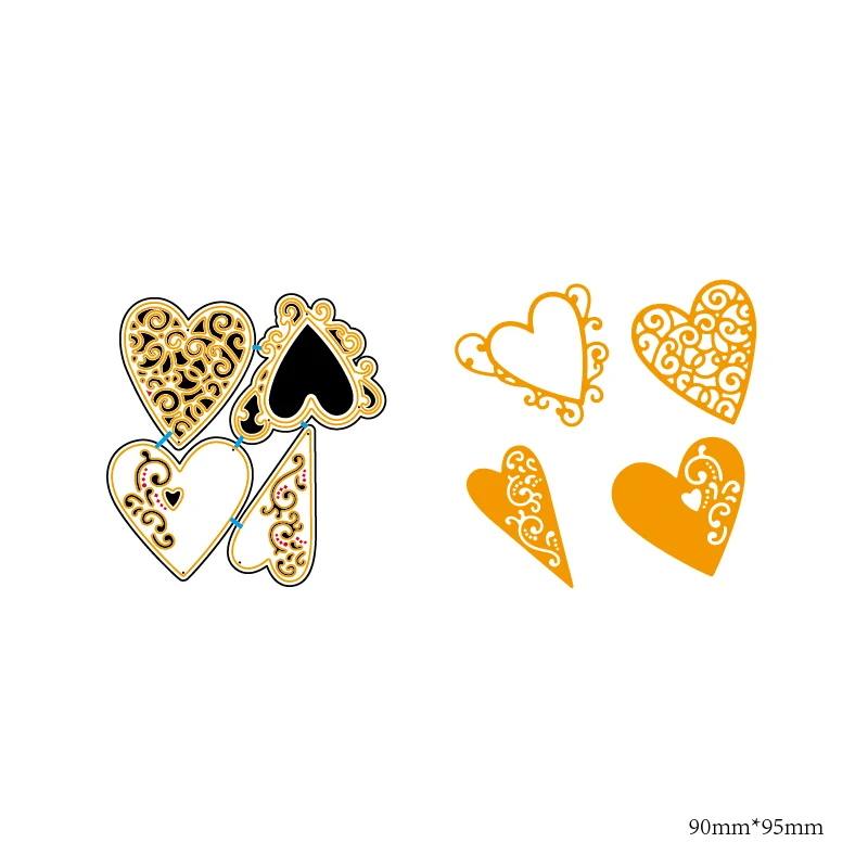 Heart design Cutting Dies for DIY Scrapbooking Decoretive Embossing Stencial DIY Decoative Cards die cutter
Heart design Cutting Dies for DIY Scrapbooking Decoretive Embossing Stencial DIY Decoative Cards die cutter