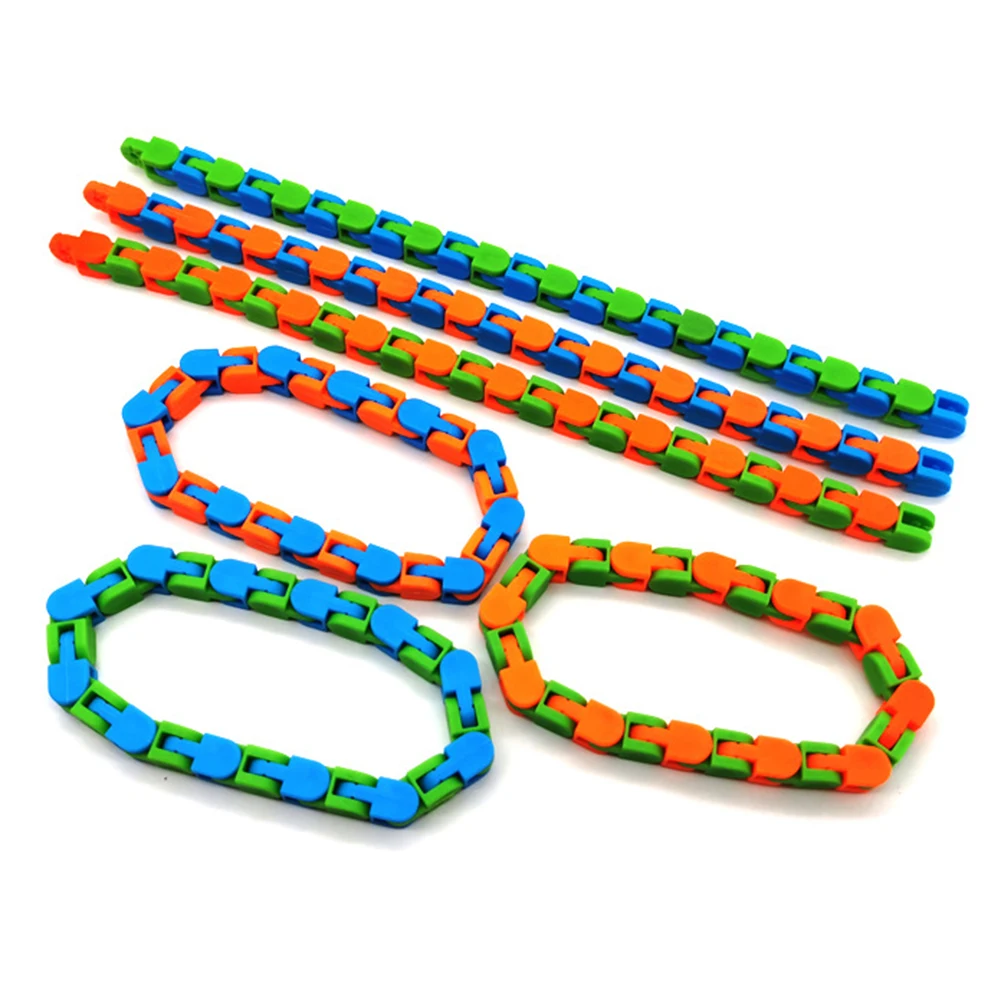 Pressure Reduction Fun Creative Gifts 24-Section Bicycle Track Chain Fidget Stress Relief Bracelet Decompression Toys
Pressure Reduction Fun Creative Gifts 24-Section Bicycle Track Chain Fidget Stress Relief Bracelet Decompression Toys