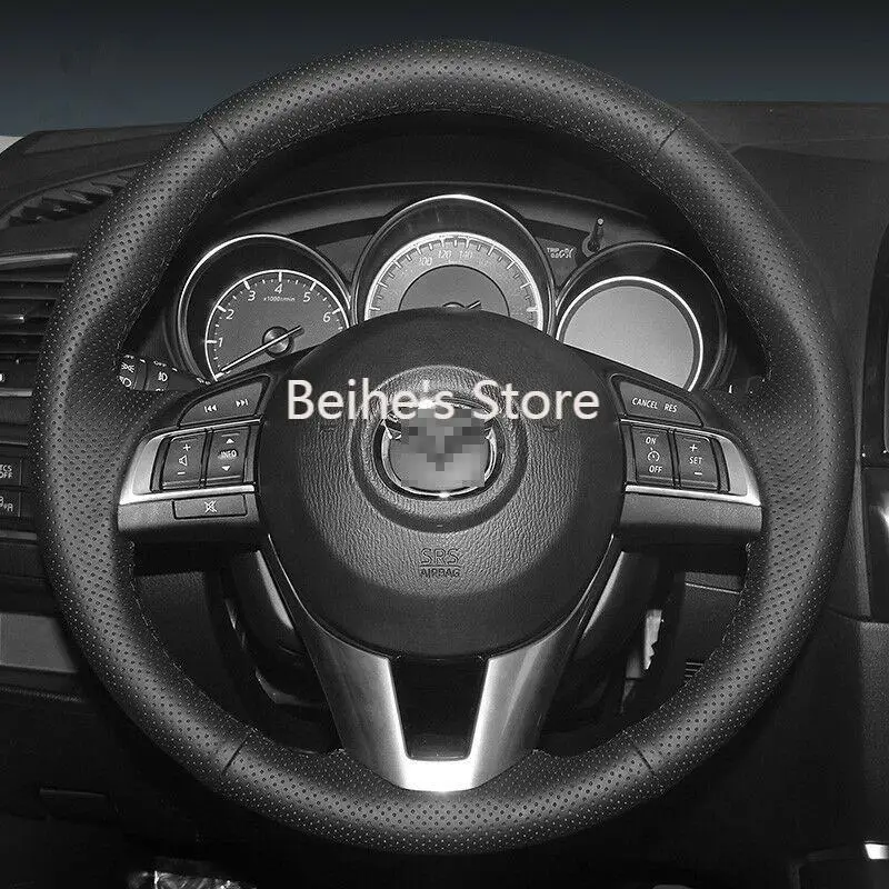For Mazda CX-5 CX-3 Mazda 3 customized steering wheel cover Black Holes Leather
For Mazda CX-5 CX-3 Mazda 3 customized steering wheel cover Black Holes Leather