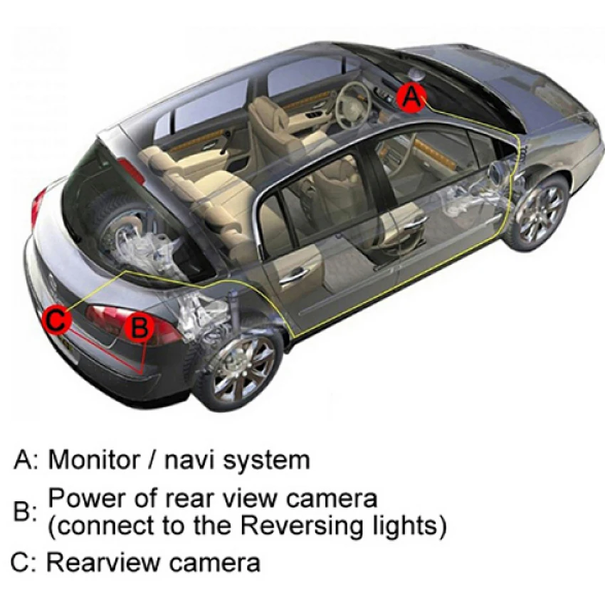 Парковочная камера HD с ночным видением для Toyota Avensis T270 (2009 ~ 2014) водонепроницаемая