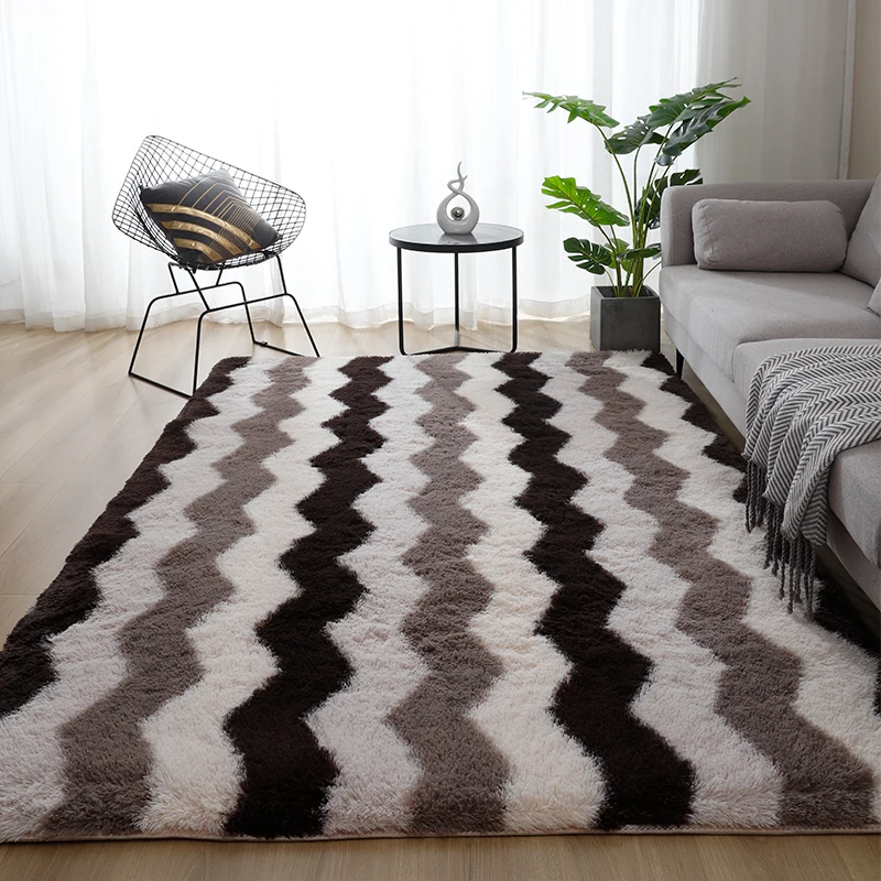 Мягкие комнатные большие современные коврики с мохнатым узором мягкие ковры