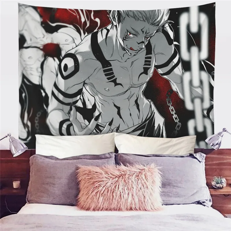 2021 New Japanese Manga Wall Hanging Decor Jujutsu Kaisen Tapestry for Living Room Large Size Anime Background tapiz pared
2021 New Japanese Manga Wall Hanging Decor Jujutsu Kaisen Tapestry for Living Room Large Size Anime Background tapiz pared