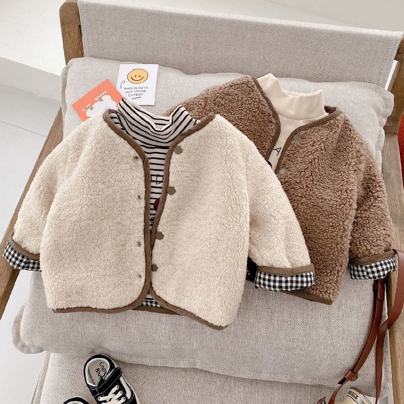 1-6 Years Kids Clothes Girls Jackets Winter New Solid Plaid Plush Coat for Boy Thicken Warm Long Sleeve Children's Clothing
1-6 Years Kids Clothes Girls Jackets Winter New Solid Plaid Plush Coat for Boy Thicken Warm Long Sleeve Children's Clothing