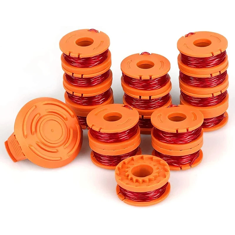 17 Pack WA0010 Replacement Trimmer Line Spool, Compatible with Worx String Trimmers, 10ft .065 inch (16-Line spools+1 Cap)
17 Pack WA0010 Replacement Trimmer Line Spool, Compatible with Worx String Trimmers, 10ft .065 inch (16-Line spools+1 Cap)