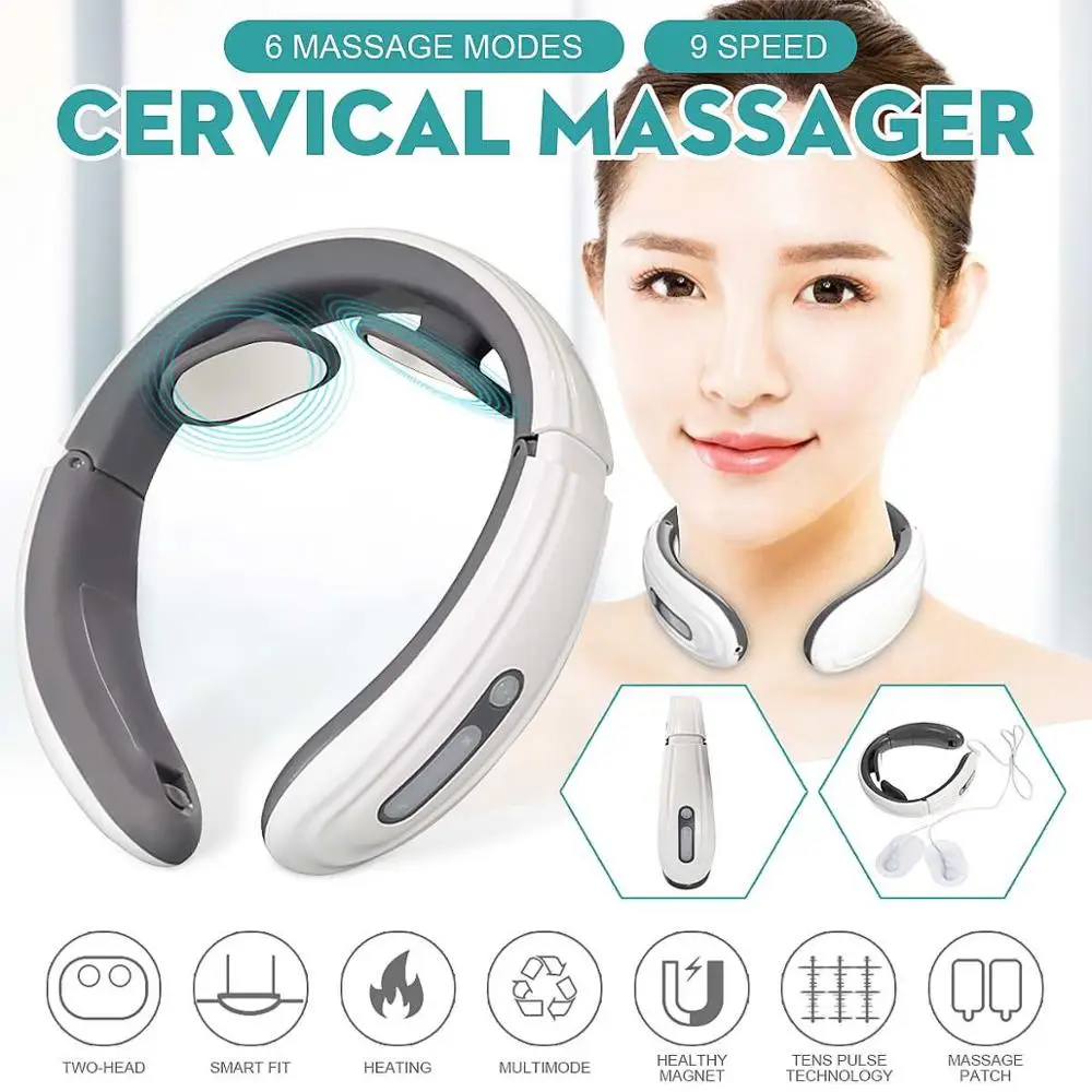 Electric pulse neck massager Cervical traction collar to treat pain relieve irritation scraping asha acupuncture cupping cupping 
Electric pulse neck massager Cervical traction collar to treat pain relieve irritation scraping asha acupuncture cupping cupping