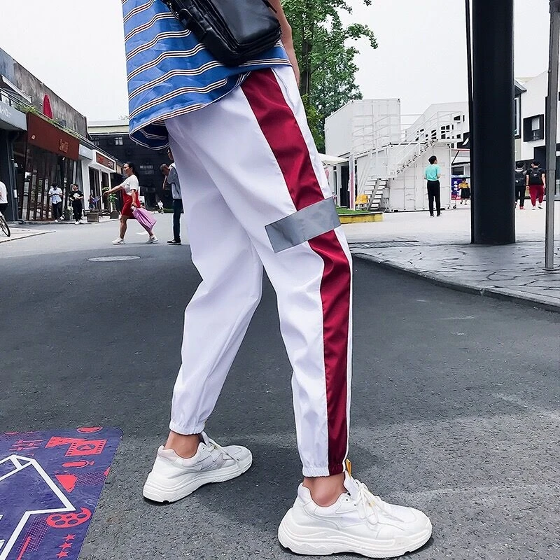 Men Joggers Hip hop Sweat Pants Men Streetwear Loose Ankle length Trousers Elastic waist Casual Black White
Men Joggers Hip hop Sweat Pants Men Streetwear Loose Ankle length Trousers Elastic waist Casual Black White