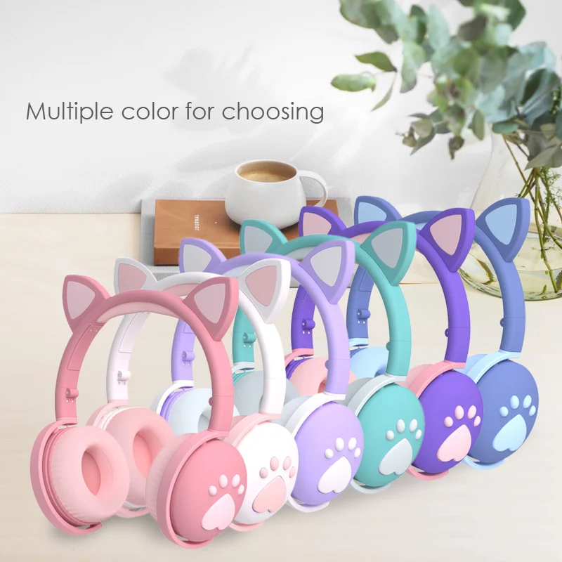 Children's cat ear and claw wireless headset, Bluetooth 5.0 compatible shiny headset, girls' microphone headset, boys' gift
Children's cat ear and claw wireless headset, Bluetooth 5.0 compatible shiny headset, girls' microphone headset, boys' gift