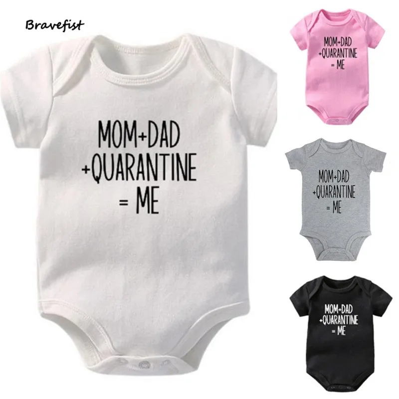 Newborn Bodysuit Baby Babies Clothes Short Sleeve Cotton Mom+Dad+Quarantine = Me Printing Infant Clothing 0-24 Months Outfits
Newborn Bodysuit Baby Babies Clothes Short Sleeve Cotton Mom+Dad+Quarantine = Me Printing Infant Clothing 0-24 Months Outfits