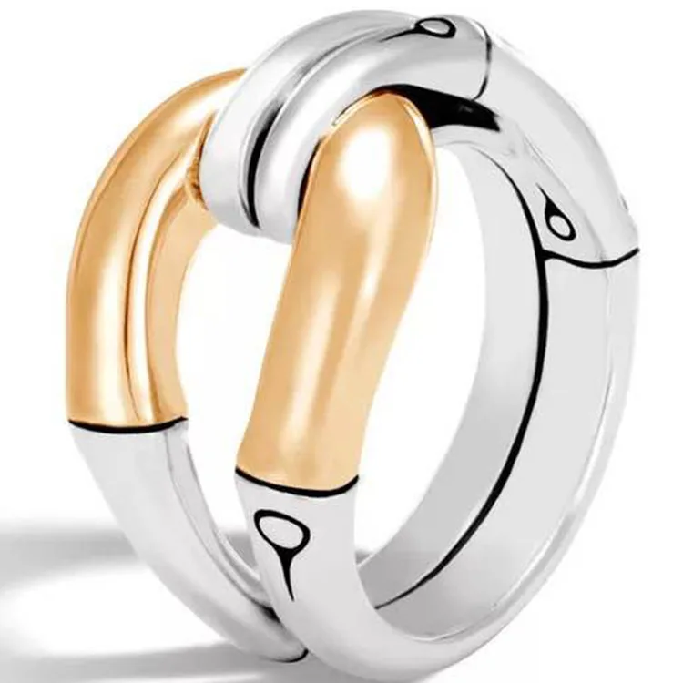 Hot Sale Unisex Men's and Women's Rings Simple Punk Two-color Geometric Stitching Ring Jewelry Factory Direct Sales
Hot Sale Unisex Men's and Women's Rings Simple Punk Two-color Geometric Stitching Ring Jewelry Factory Direct Sales