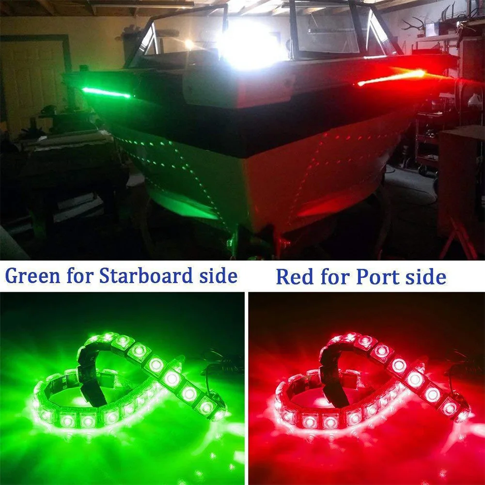 12V Boat Bow Navigation Light Strip Marine Lamp Red Green Stern Starboard Sailing Lights Sailboat Pontoon Kayak Yacht Accessory
12V Boat Bow Navigation Light Strip Marine Lamp Red Green Stern Starboard Sailing Lights Sailboat Pontoon Kayak Yacht Accessory