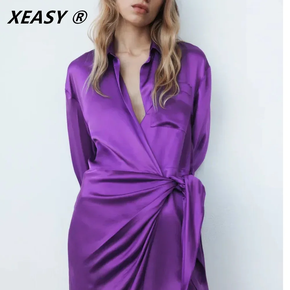 Атласное Платье-миди XEASY с длинным рукавом, воротником-бантом и шнуровкой, винтажное праздничное платье-трапеция до колена, Осень-зима 2021
Атласное Платье-миди XEASY с длинным рукавом, воротником-бантом и шнуровкой, винтажное праздничное платье-трапеция до колена, Осень-зима 2021