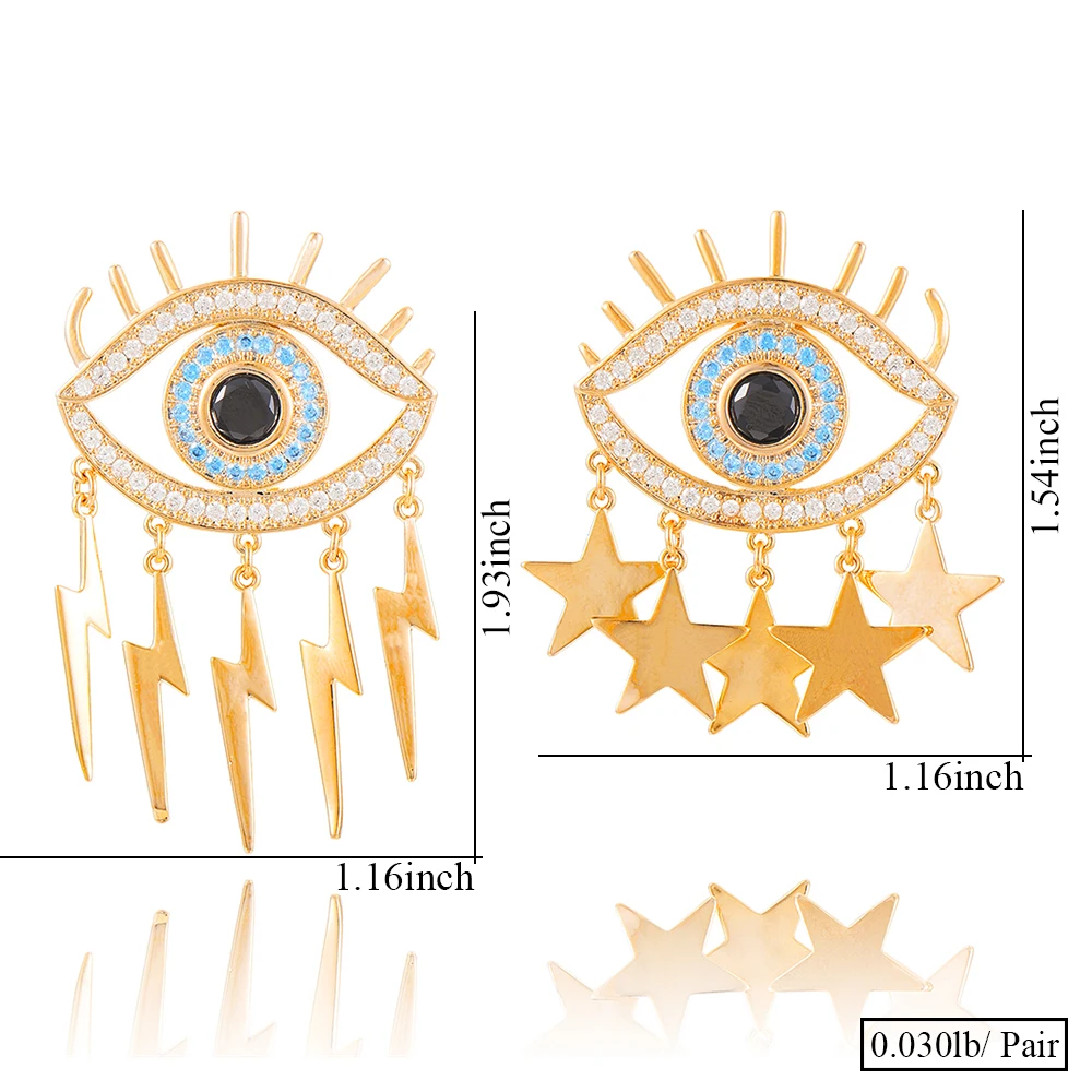 missvikki New Luxury Trendy Elegant Eyes Stars Shiny Earrings Full Micro Cubic Zirconia for Women Bridal Wedding Party Jewelry
missvikki New Luxury Trendy Elegant Eyes Stars Shiny Earrings Full Micro Cubic Zirconia for Women Bridal Wedding Party Jewelry