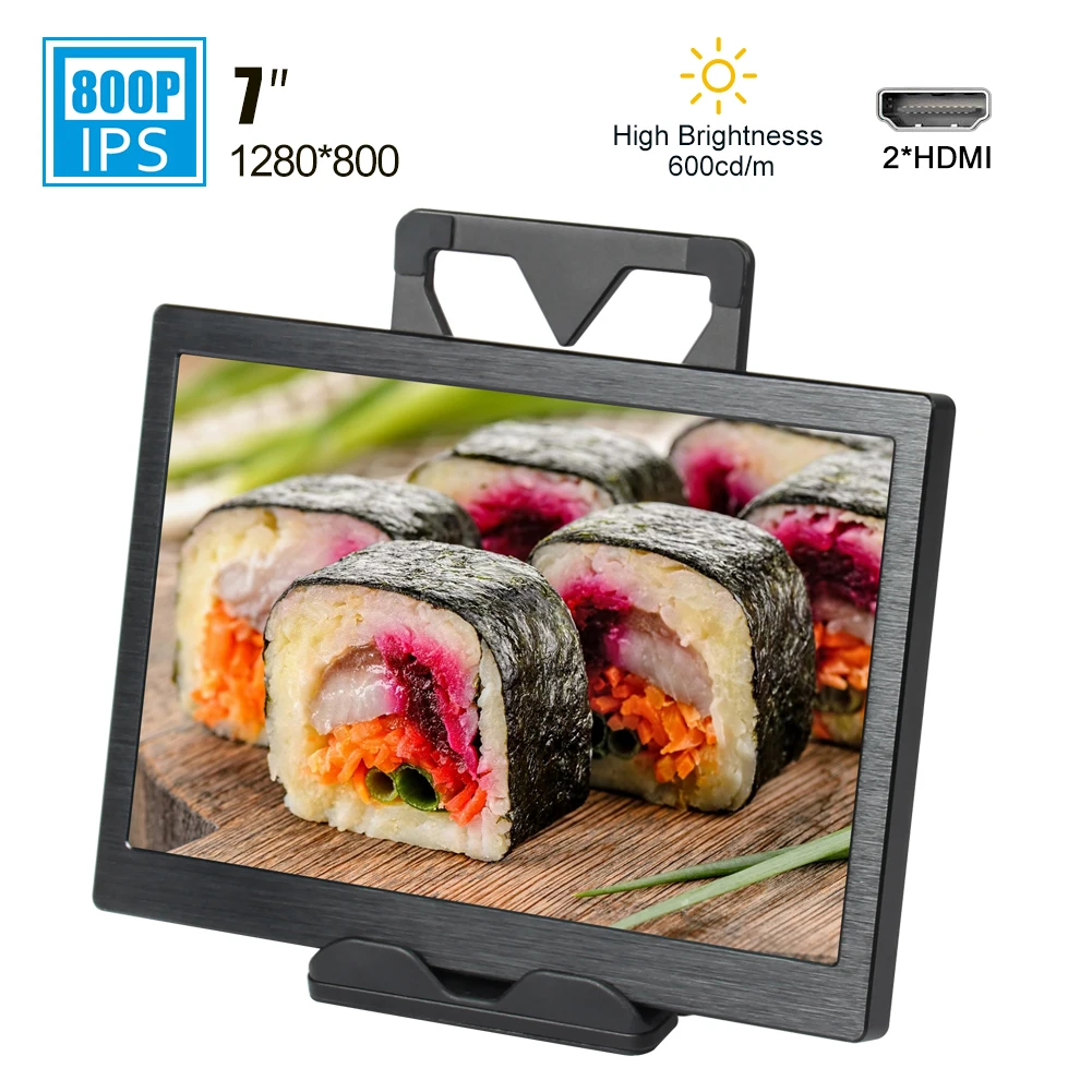 7 дюймов планшетный ПК Монитор 60 гц жк 1280x800 ips экран дисплея с 3 5 мм для наушников