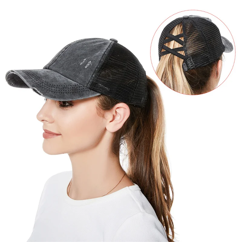 Distressed Sun Hat Cross Elastic Caps New Women Denim Washed Mesh Baseball Cap Unisex Outdoor Travel Sports Shade Peaked Cap
Distressed Sun Hat Cross Elastic Caps New Women Denim Washed Mesh Baseball Cap Unisex Outdoor Travel Sports Shade Peaked Cap