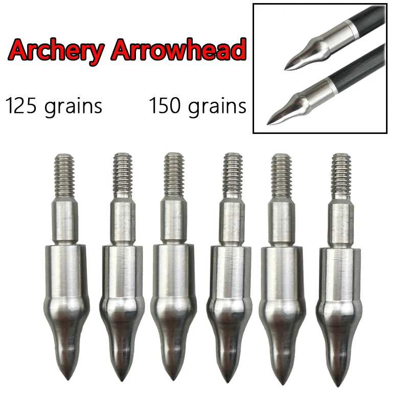 6PCS 125/150Grain Stainless Steel Archery Arrowhead Target Arrow Tip Shooting Accessories Outdoor Sports Competition Training
6PCS 125/150Grain Stainless Steel Archery Arrowhead Target Arrow Tip Shooting Accessories Outdoor Sports Competition Training
