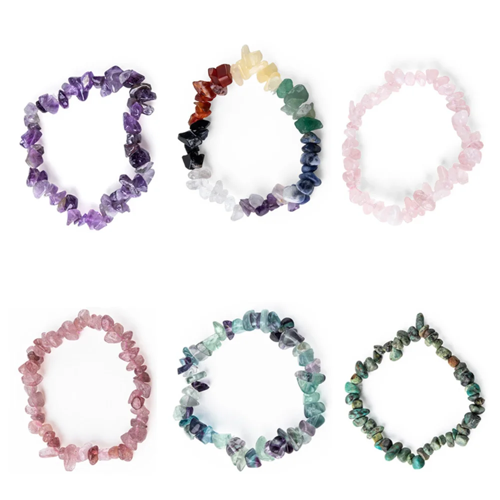 5pcs Natural Crystal Mixed Gravel Bracelet Ladies Amethyst Pink Crystal Bracelet Gift
5pcs Natural Crystal Mixed Gravel Bracelet Ladies Amethyst Pink Crystal Bracelet Gift