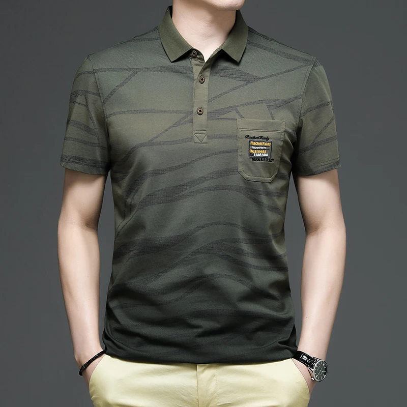 Polo Shirt Thin Cool Summer Slim short-sleeved lapel T-shirts Korean version of the trend 2020 new men's top casual half-sleeve 
Polo Shirt Thin Cool Summer Slim short-sleeved lapel T-shirts Korean version of the trend 2020 new men's top casual half-sleeve