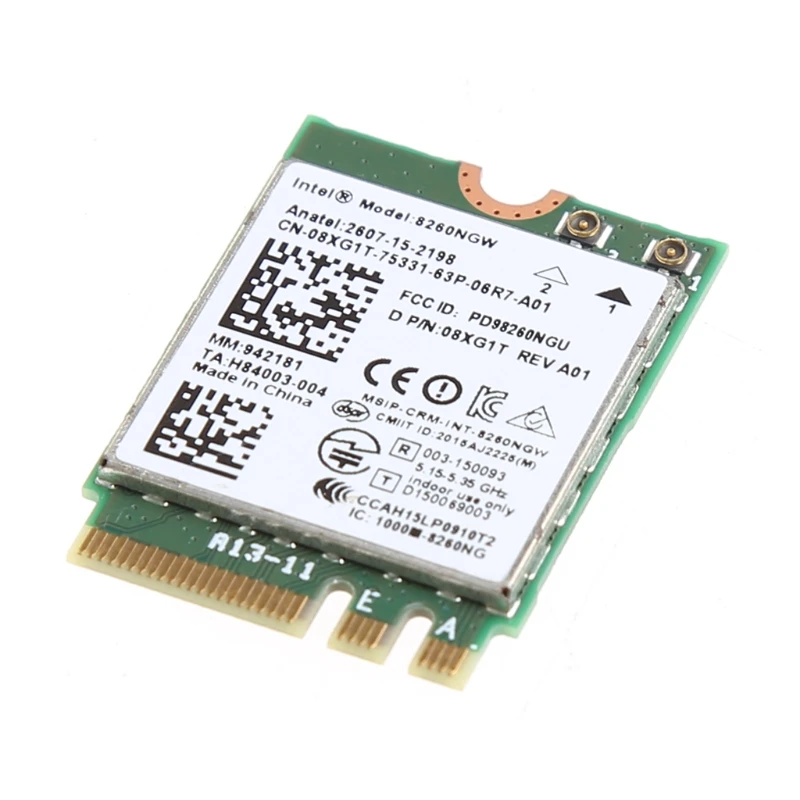 Dual Band 867M Bluetooth V4.2 M.2 Wireless Card for intel 8260 AC DELL 8260NGW
Dual Band 867M Bluetooth V4.2 M.2 Wireless Card for intel 8260 AC DELL 8260NGW