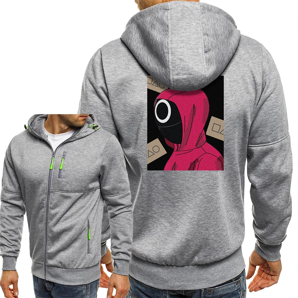 Squid Game Cartoon Funny Jackets Men Hot 2021 Korean TV Series Hooded Coat Zip Fashion Casual Jacket Mens Comfortable Sweatshirt
Squid Game Cartoon Funny Jackets Men Hot 2021 Korean TV Series Hooded Coat Zip Fashion Casual Jacket Mens Comfortable Sweatshirt