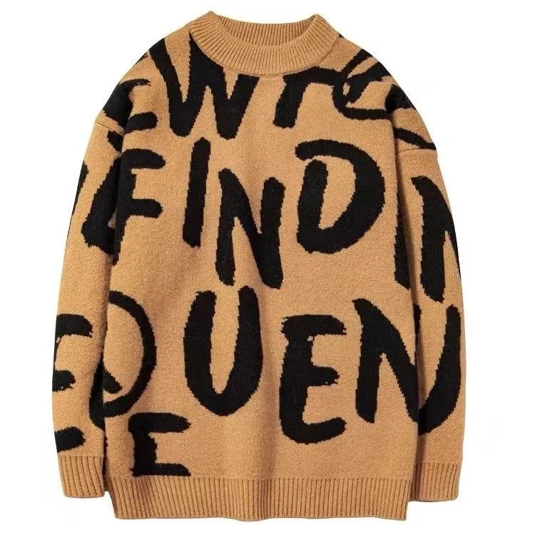 2022 autumn and winter new letter jacquard sweater round neck pullover fashion trend warm men's sweater
2022 autumn and winter new letter jacquard sweater round neck pullover fashion trend warm men's sweater