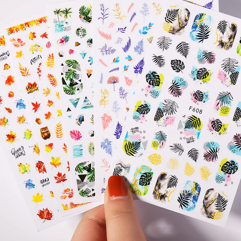 Gold Leaf Nail Art Stickers For Nails Autumn Maple 3D Nail Stickers Or Nail Art Water Decals Set Foils Decorations Design Flower
Gold Leaf Nail Art Stickers For Nails Autumn Maple 3D Nail Stickers Or Nail Art Water Decals Set Foils Decorations Design Flower