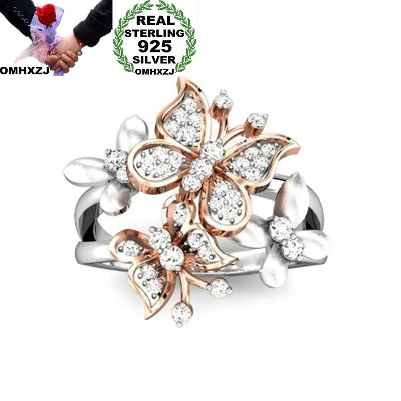 OMHXZJ Wholesale European Fashion Woman Girl Party Wedding Gift Butterfly Zircon 925 Sterling Silver 18KT Rose Gold Ring RR417
OMHXZJ Wholesale European Fashion Woman Girl Party Wedding Gift Butterfly Zircon 925 Sterling Silver 18KT Rose Gold Ring RR417