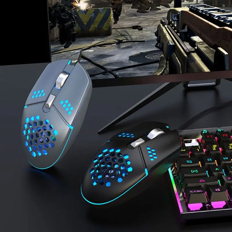 2000DPI Adjustable 6 Buttons Gamer USB Wired Honeycomb Optical Mouse Hollow-out RGB Gaming Mice with Fan for PC Laptop
2000DPI Adjustable 6 Buttons Gamer USB Wired Honeycomb Optical Mouse Hollow-out RGB Gaming Mice with Fan for PC Laptop