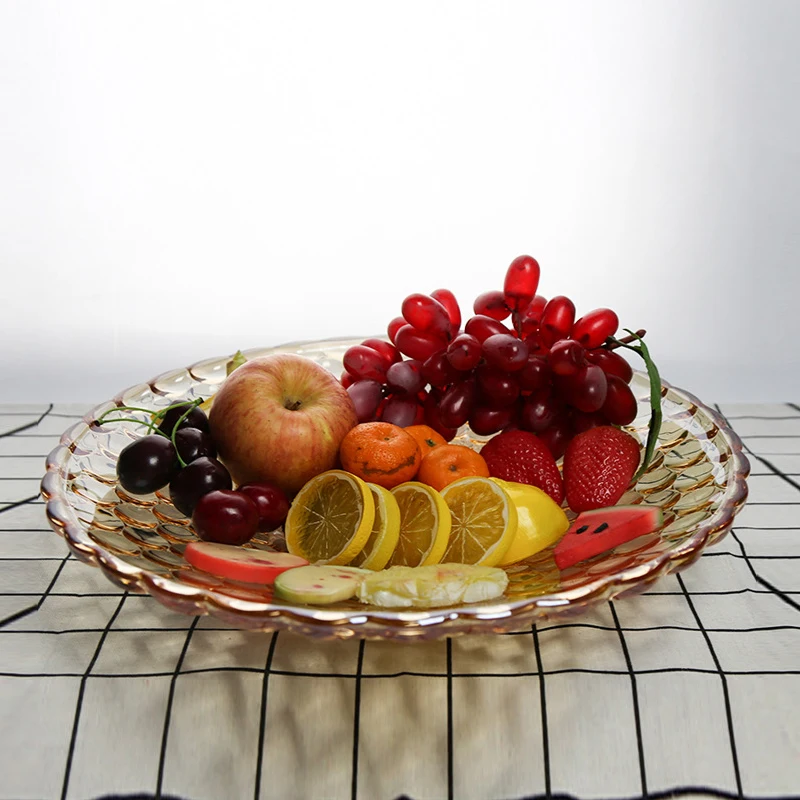 Fruit Tray European Crystal Circular Glass Tray Top-Grade Fruit Fighting Gift Box Hotel KTV Fruit Tray Glass Tray
Fruit Tray European Crystal Circular Glass Tray Top-Grade Fruit Fighting Gift Box Hotel KTV Fruit Tray Glass Tray