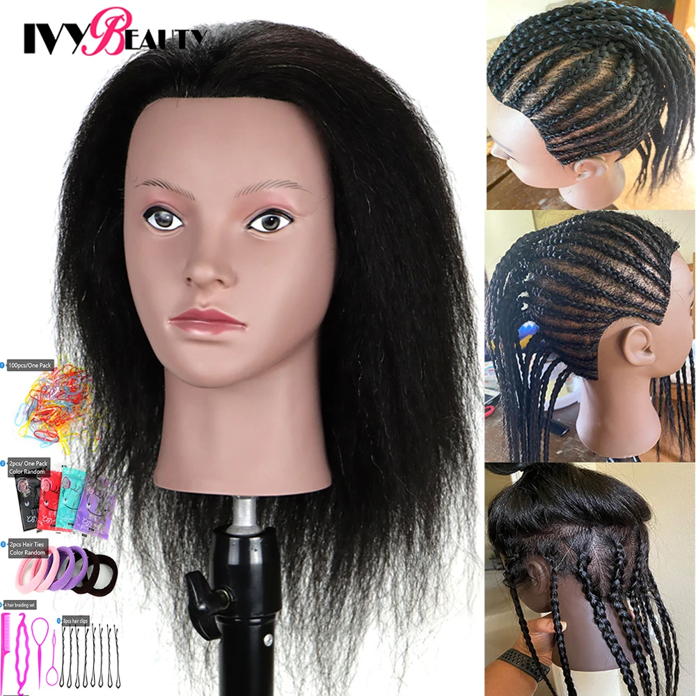 Mannequin Head With Real Hair Hairdresser Cosmetology Training Practice Head For Braiding Styling Beauty School Manikin Head
Mannequin Head With Real Hair Hairdresser Cosmetology Training Practice Head For Braiding Styling Beauty School Manikin Head