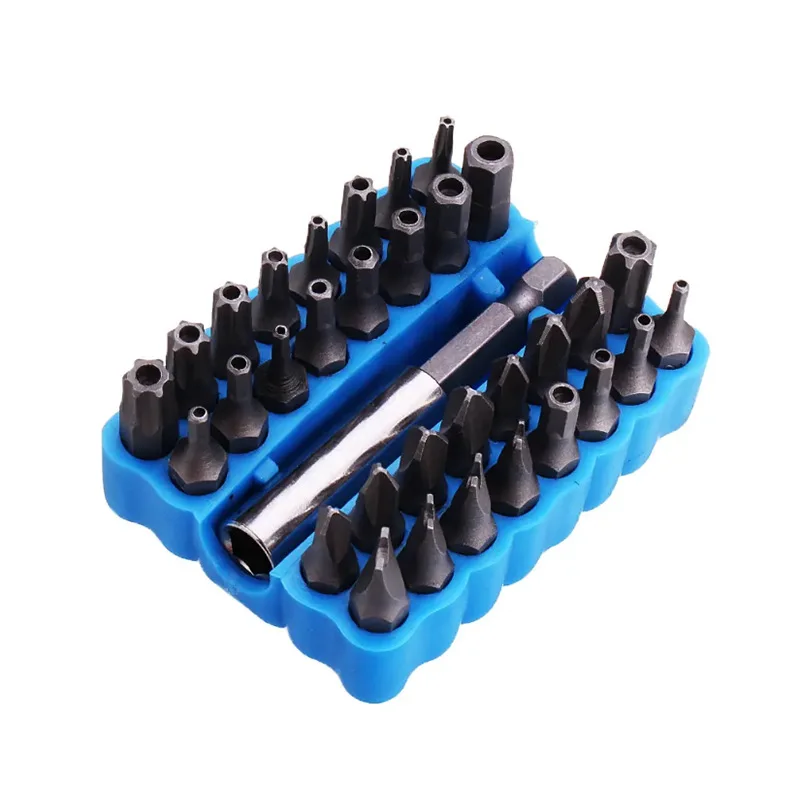 

33pcs Torq Torx Hex Star Spanner Tri Wing Electric Screwdriver Extension Holder Bit Magnetic Security Tamper Proof Bit Set