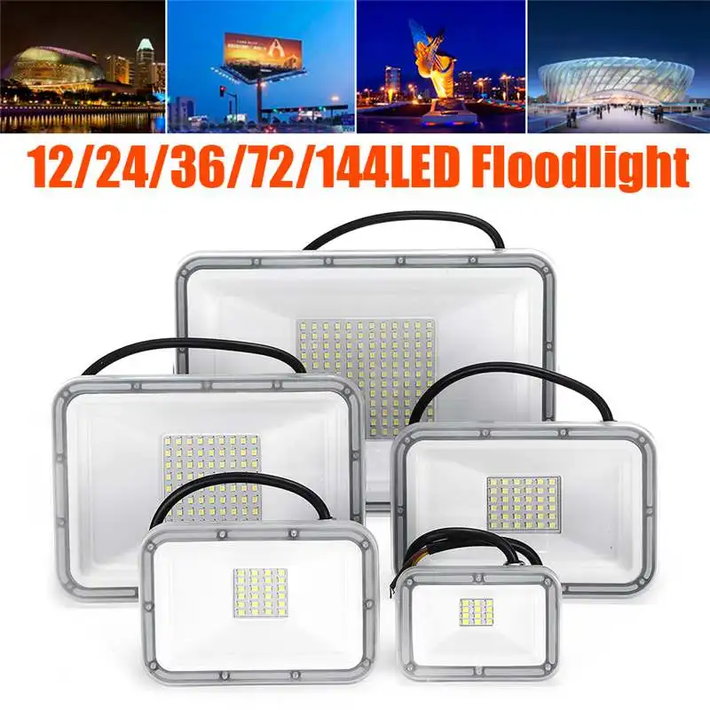 

LED FloodLight IP67 Waterproof 110V 220V 20W 40W 60W 100W 200W Outdoor Garden Projector Lighting Spotlight Wall Flood Lights