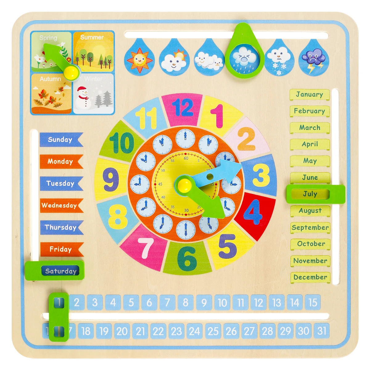 Baby Wooden Calendar Toys Montessori Weather Season Time Cognitive Puzzles Children Early Learning Figures Toys For Children
Baby Wooden Calendar Toys Montessori Weather Season Time Cognitive Puzzles Children Early Learning Figures Toys For Children
