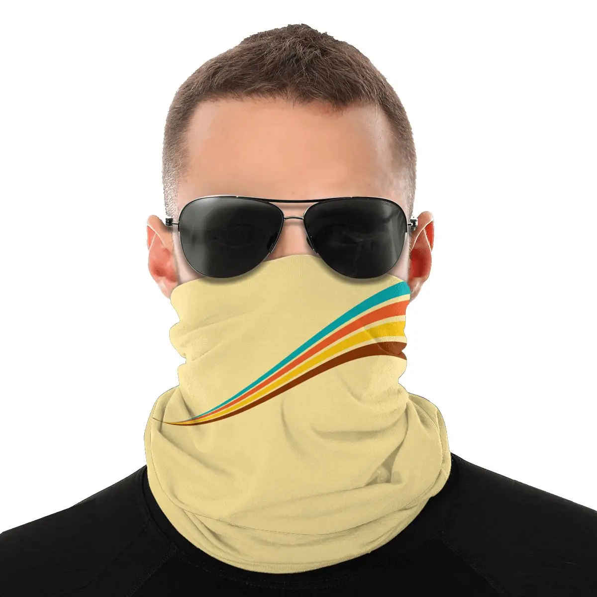 Retro Seventies Stripe Scarf Half Face Mask Men Women Halloween Neck Gaiter Tubular Bandanas Polyester Headwear Outdoor Climbing
Retro Seventies Stripe Scarf Half Face Mask Men Women Halloween Neck Gaiter Tubular Bandanas Polyester Headwear Outdoor Climbing