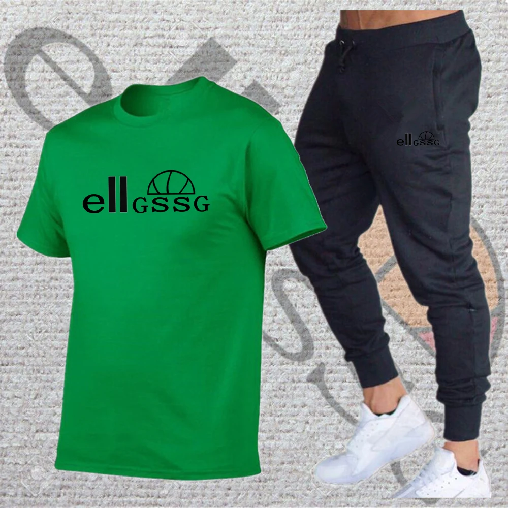 Spring/Summer Unisex Short Sleeve T-shirt Tracksuit Sportswear Solid Color Suit Drawstring Pencil Pants Leggings Brand Clothing
Spring/Summer Unisex Short Sleeve T-shirt Tracksuit Sportswear Solid Color Suit Drawstring Pencil Pants Leggings Brand Clothing